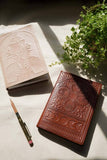 Embossed Leather Floral 5x7 Journal - Refillable Notebook