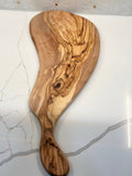 Olive Wood Long Handle Cheese Board
