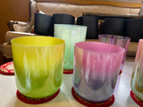 432HZ 5-7'' Set of 7 Colored Alchemy Crystal Sound Healing