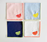 Citrus Linen Cocktail Napkins, set of four