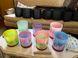 432HZ 5-7'' Set of 7 Colored Alchemy Crystal Sound Healing