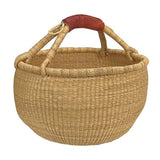 African Bolga Baskets : Natural Large Round Basket (G-138A)