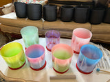 432HZ 5-7'' Set of 7 Colored Alchemy Crystal Sound Healing