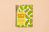 Pickles Letterpress A5 Spiral Notebook - Made in USA - Foodie - Snack - Charcuterie - Back to School, Dinner Party, Housewarming Gift, Christmas Gift, Stocking Stuffer