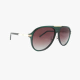 AURA EMERALD GREEN Polarized Fashion Aviator Sunglasses