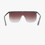WILDER MIDNIGHT AMBER Polarized Oversized Shield Sunglasses