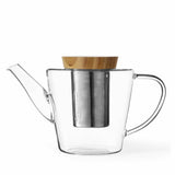 Infusion™ Glass Teapot & Wood Lid w/ Infuser - 34oz / 1L