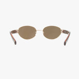 COCO AMBER Polarized Oval Metal Fashion Sunglasses