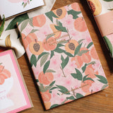 Let your Dreams Blossom Peach Blossom Stitched Notebook