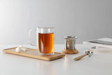 Double-Walled Glass Mug & Lid w/ Infuser - Minima™ Balance