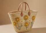 Daisy Moroccan Straw Tote