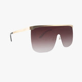 WILDER AMBER FADE Polarized Oversized Shield Sunglasses