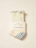 Smiley Face Ruffle Grip Sock
