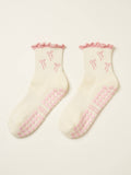 Bow Ruffle Grip Sock [Soft Pink]