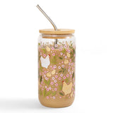 Chicken Fields Glass Can
