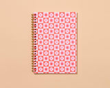 Blume Quilt Floral Letterpress Spiral Notebook- Made in USA - Crafty, Sewing, Quilting, Embroidery, Floral Pattern - Spring, Summer, Back to School, Christmas Gift