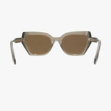 NOVA CRYSTAL TAUPE Geometric Cat Eye Fashion Sunglasses