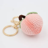 Hand-Crochet Perfect Peach Keychain for the Sweet and Juicy