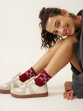 Ribbon Petal Grip Sock