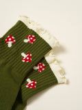 Mushroom Ruffle Grip Sock