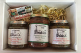Fredericksburg Farms Tastes of Fredericksburg Peach gift 3 Pack (Homemade Peach Preserves, Peach Pecan Amaretto Preserves and Fredericksburg Peach Salsa)
